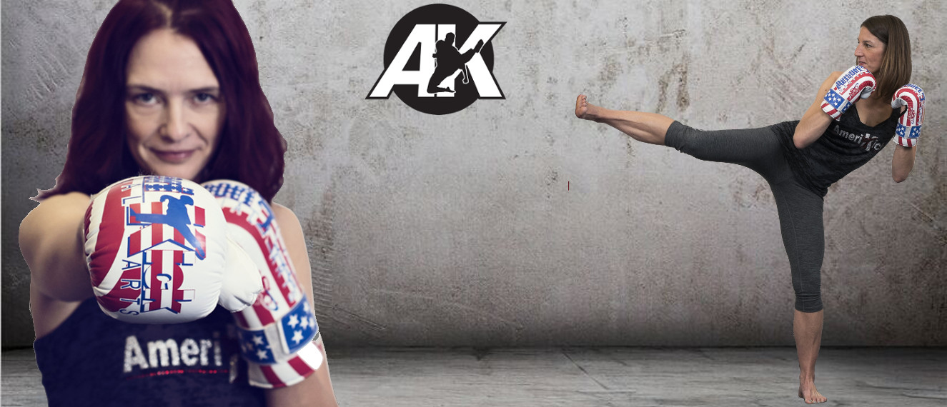 AmeriKick Haddon Heights kickboxing instructors demonstrating punches and kicks